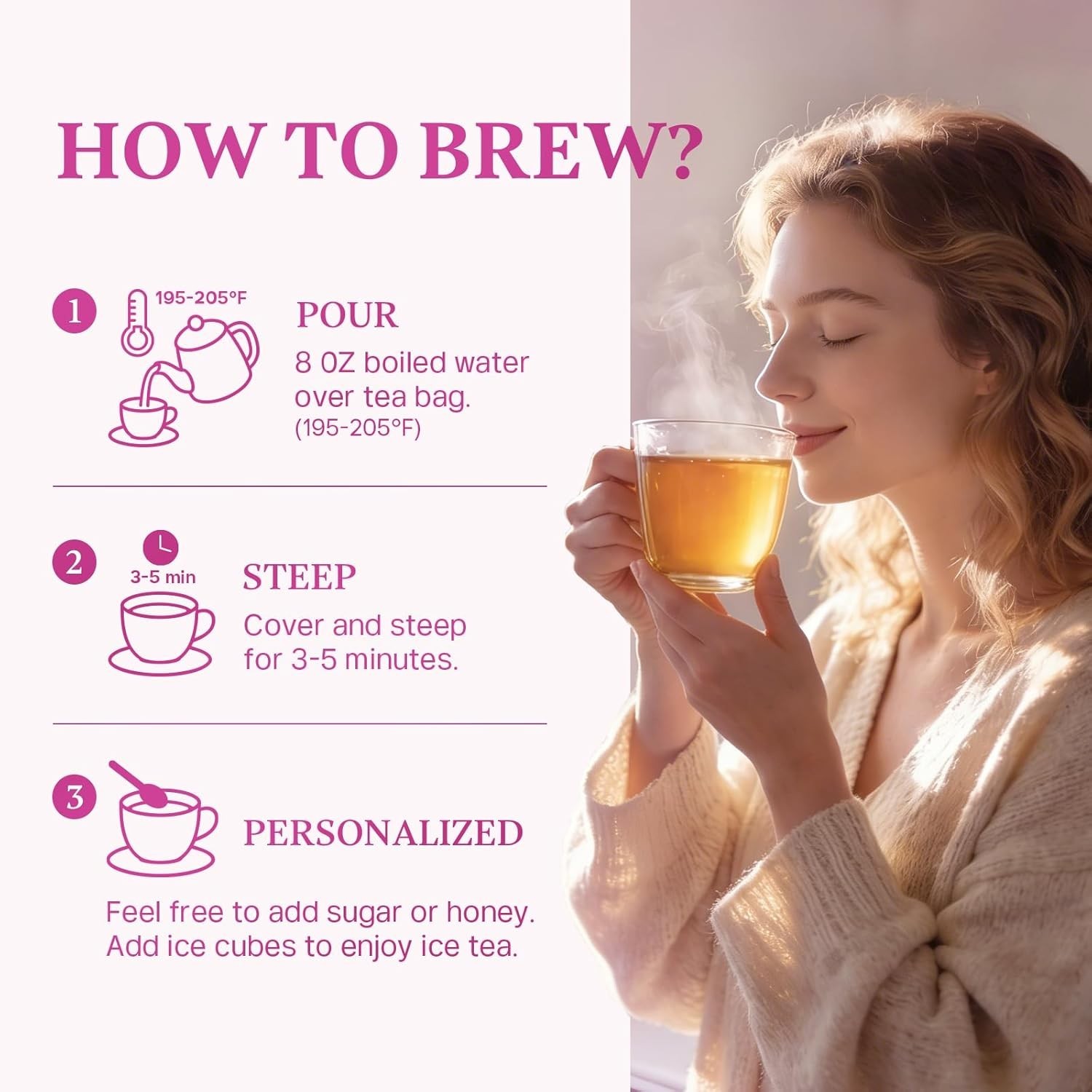 Hormone Balance Tea for Women, Soothing Chamomile & Raspberry Leaf Tea for Me…