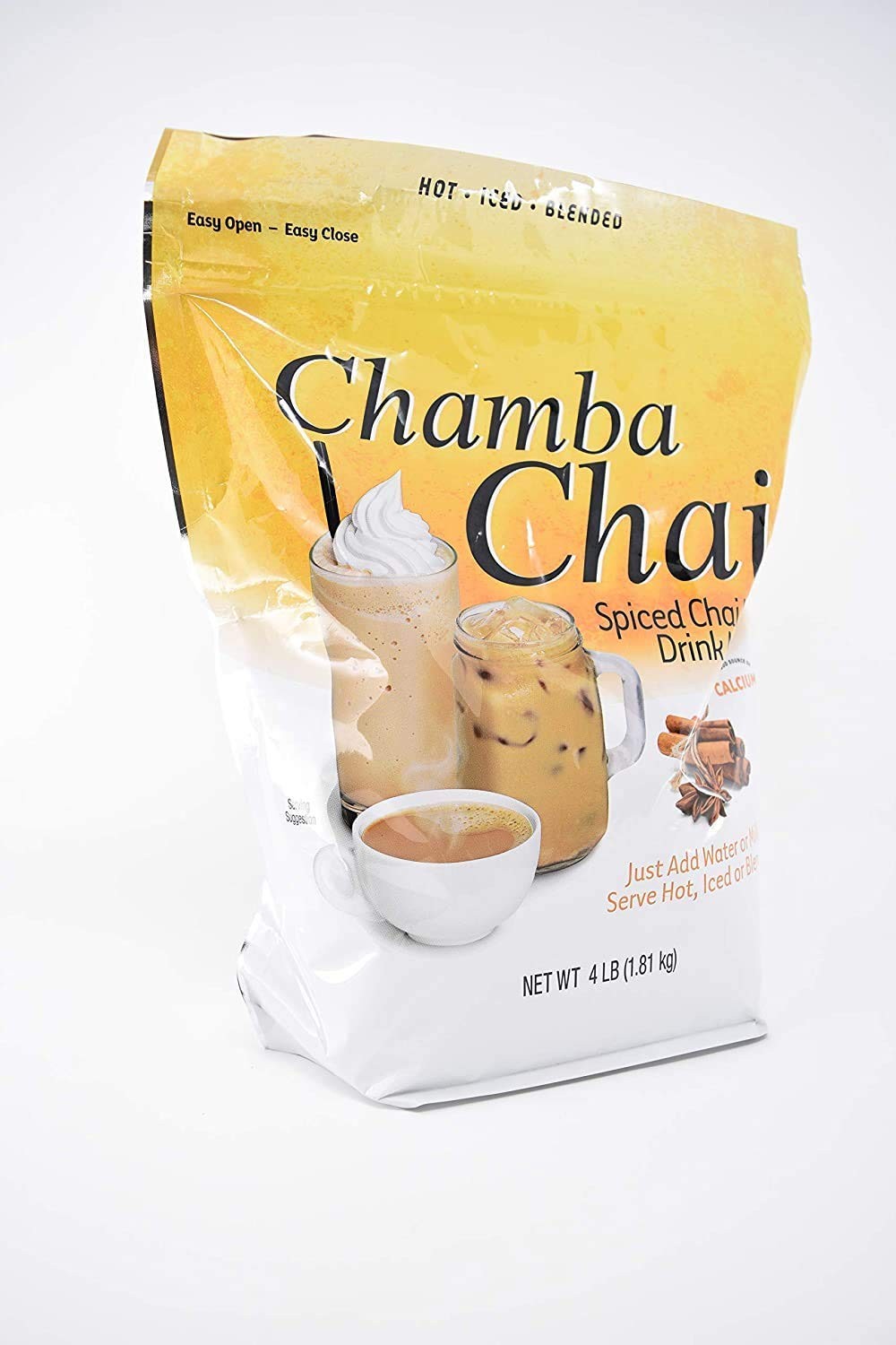 Chamba Chai Spiced Latte Drink Mix (4lb Resealable 64 Ounce (Pack of 1)