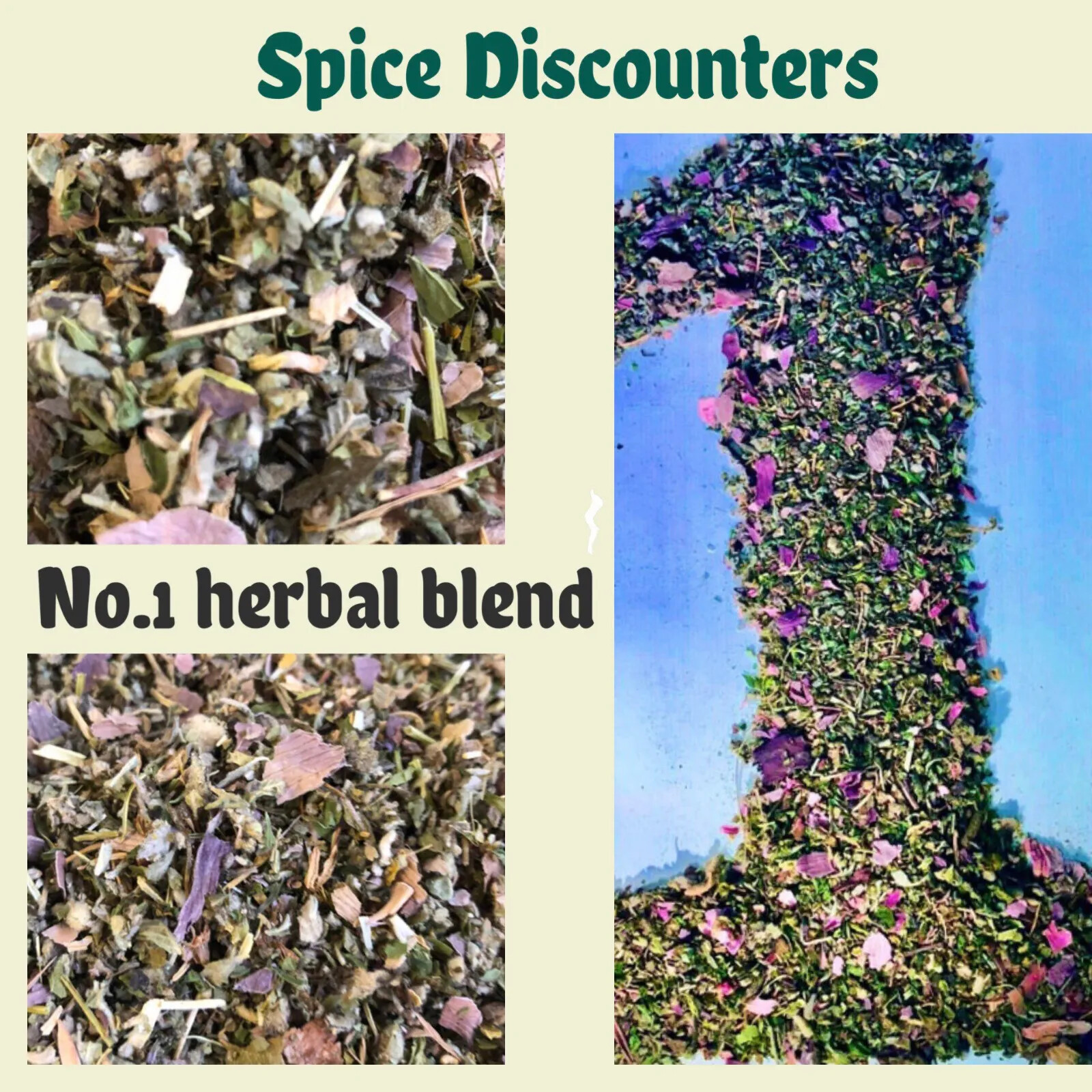 No.1 Herb Blend – Lotus Skullcap Damiana Passionflower Mullein – ounce 1 2 4 8