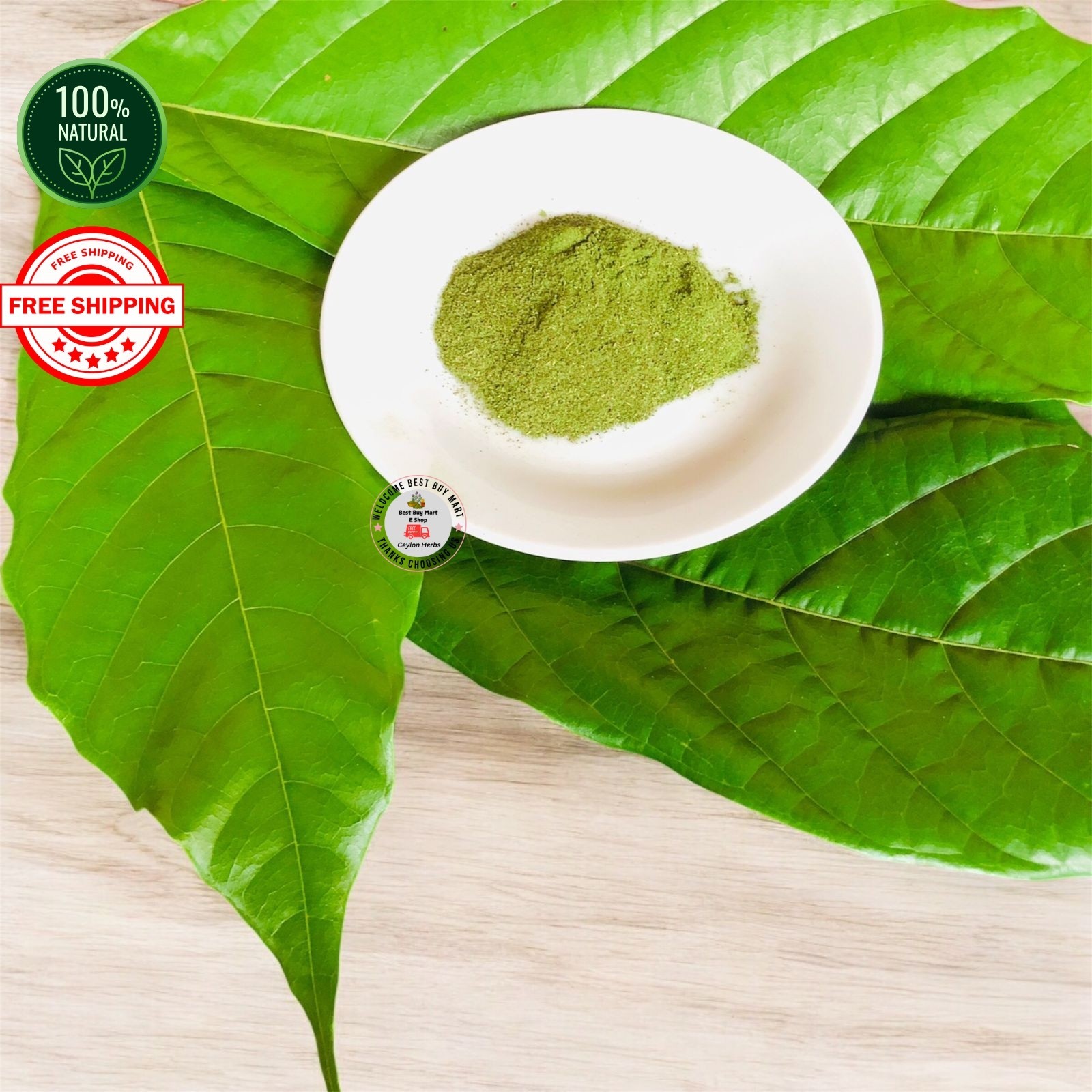 Organic Cocoa Leaf Powder Pure Natural Theobroma Cacao 50g–500g from Ceylon Pure