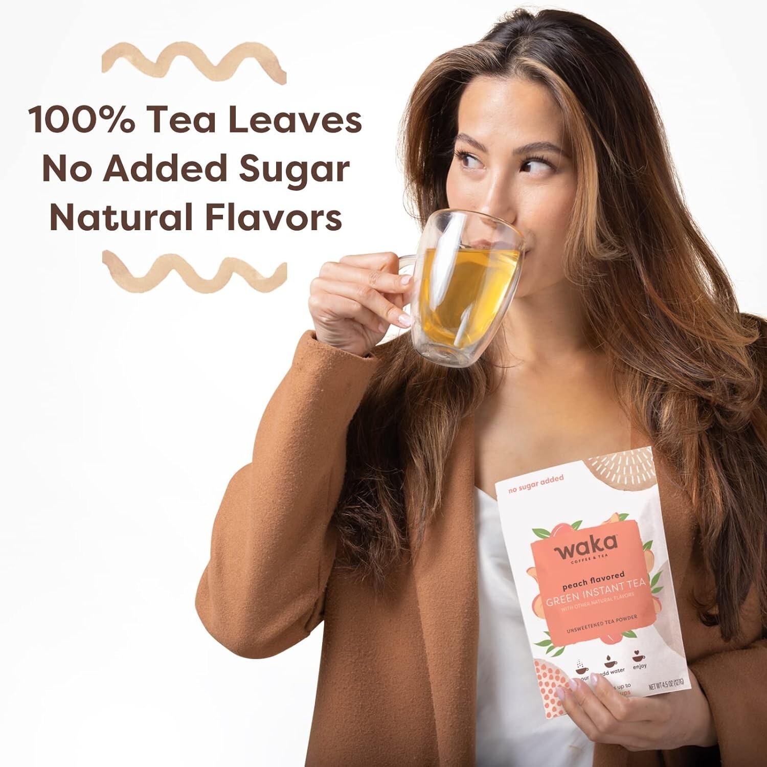 Versatile California-Packaged Green Tea – Premium Peach Concentrate