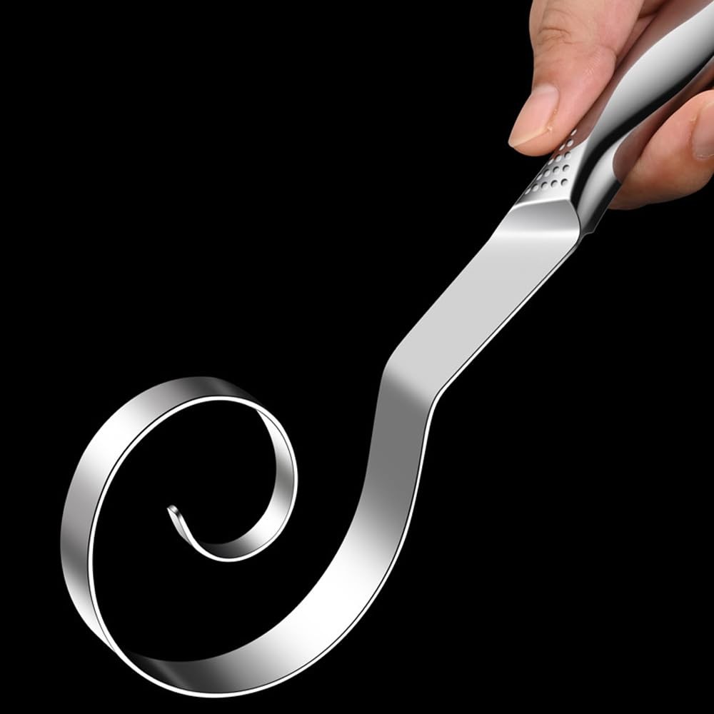 Seamless Danish Dough Whisk -10″ Stainless Steel Dutch Bread one size, Silver