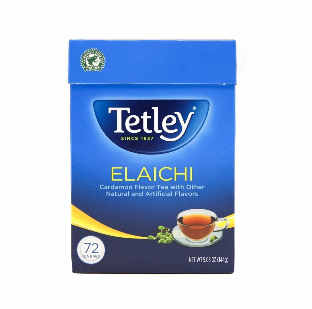 Tetley Elaichi Cardamom Flavor Tea bags 72 Tea Bags 5.08oz (144g)