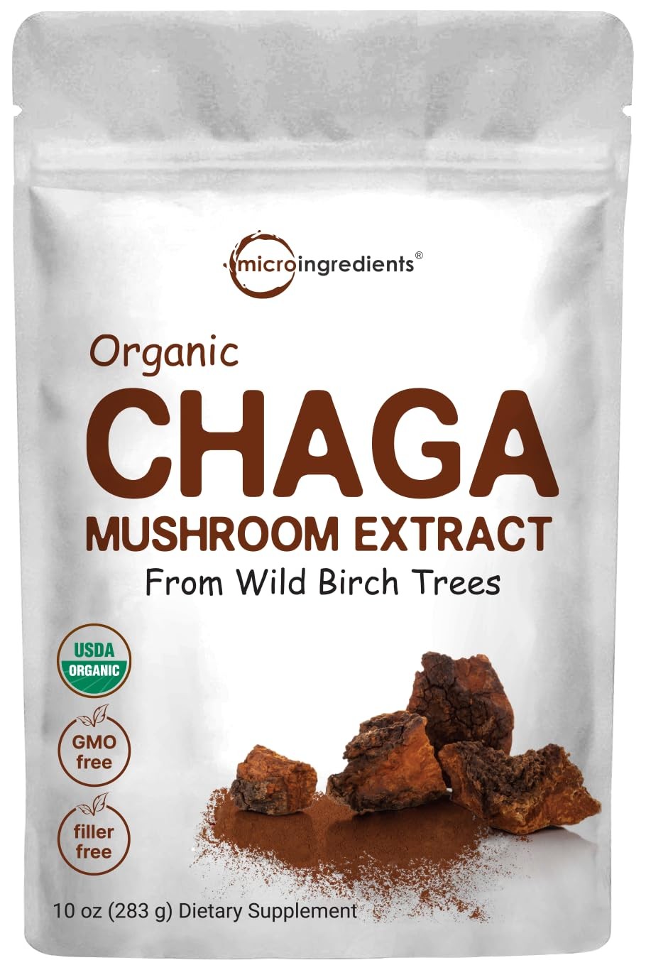 Micro Ingredients Organic Chaga Mushroom Extract 1001 Powder 10 Ounce | Wild …