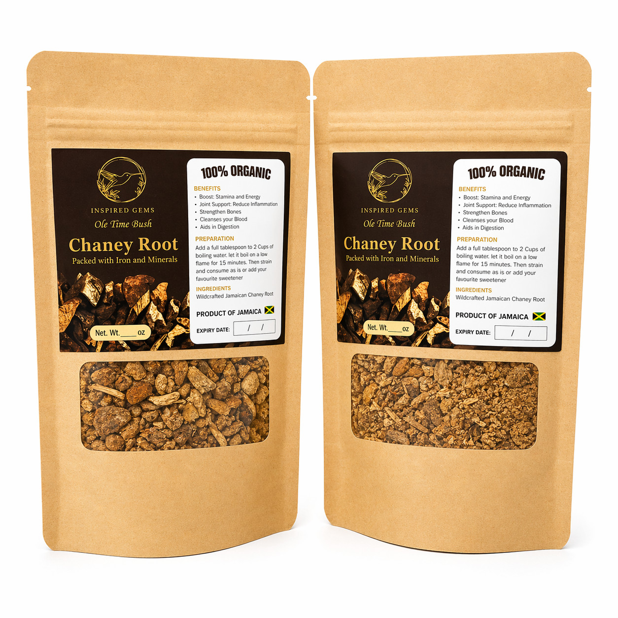 Jamaican Chaney Root Tea 2 Pack Dried Strong Back Roots Herbal Tea