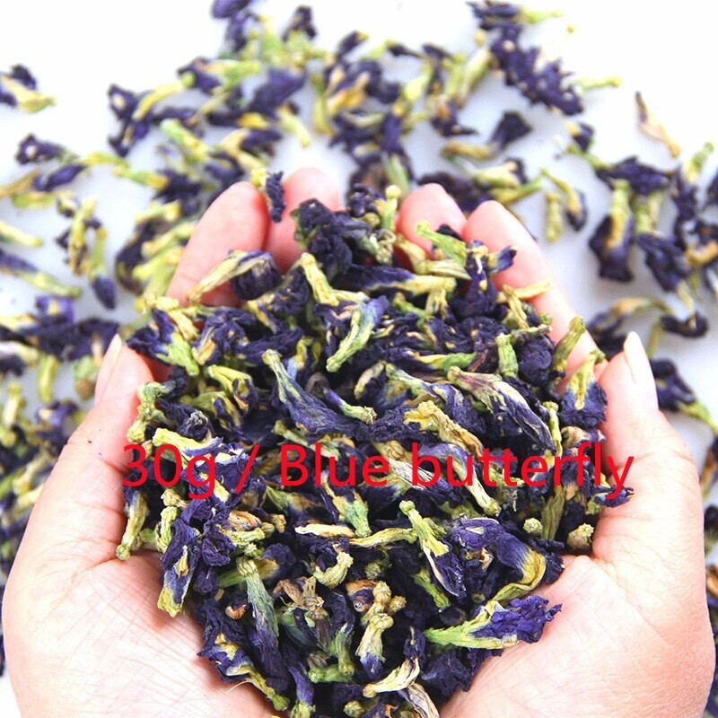 Mini Dry Blue Butterfly Natural Dried Flower Decoration Air Refreshing Brand New