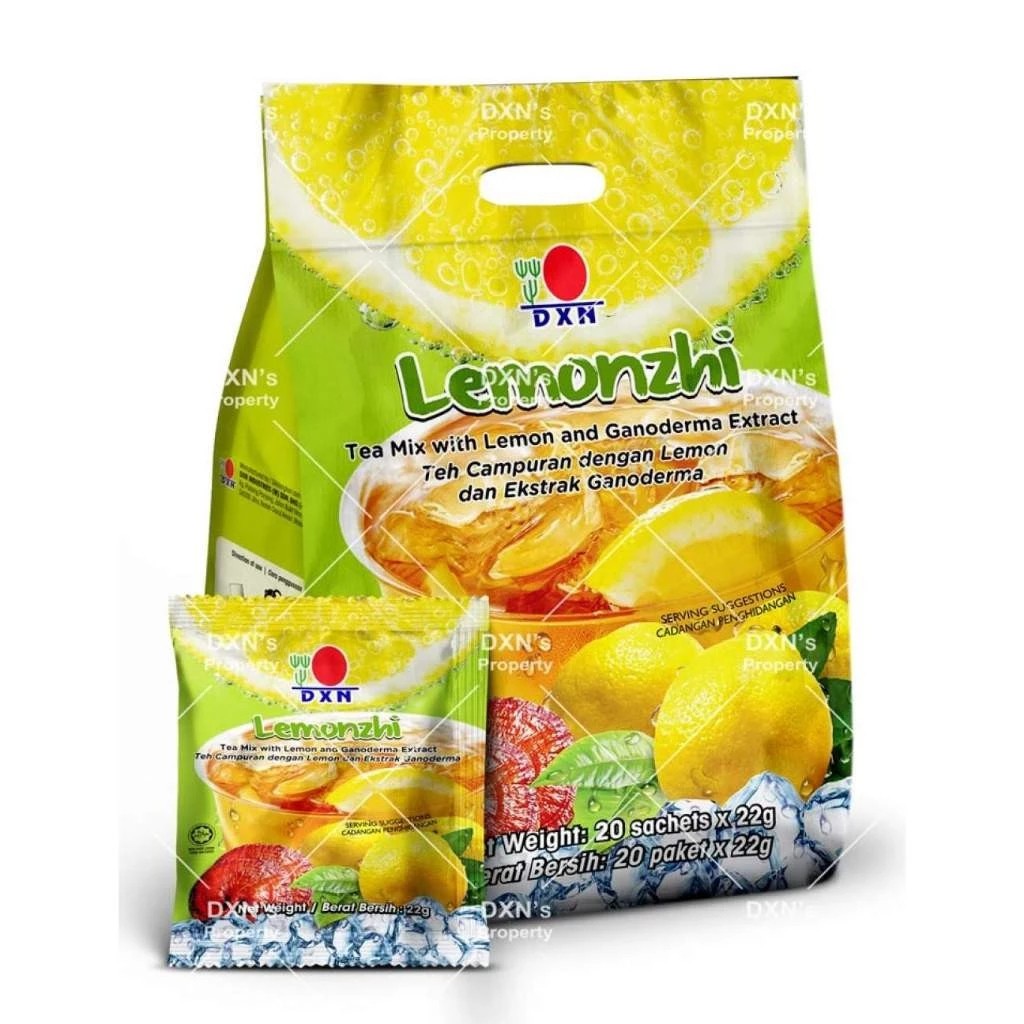 DXN Lemonzhi Instant Lemon Tea Drink with Ganoderma Lingzhi 20 Sachets 22g