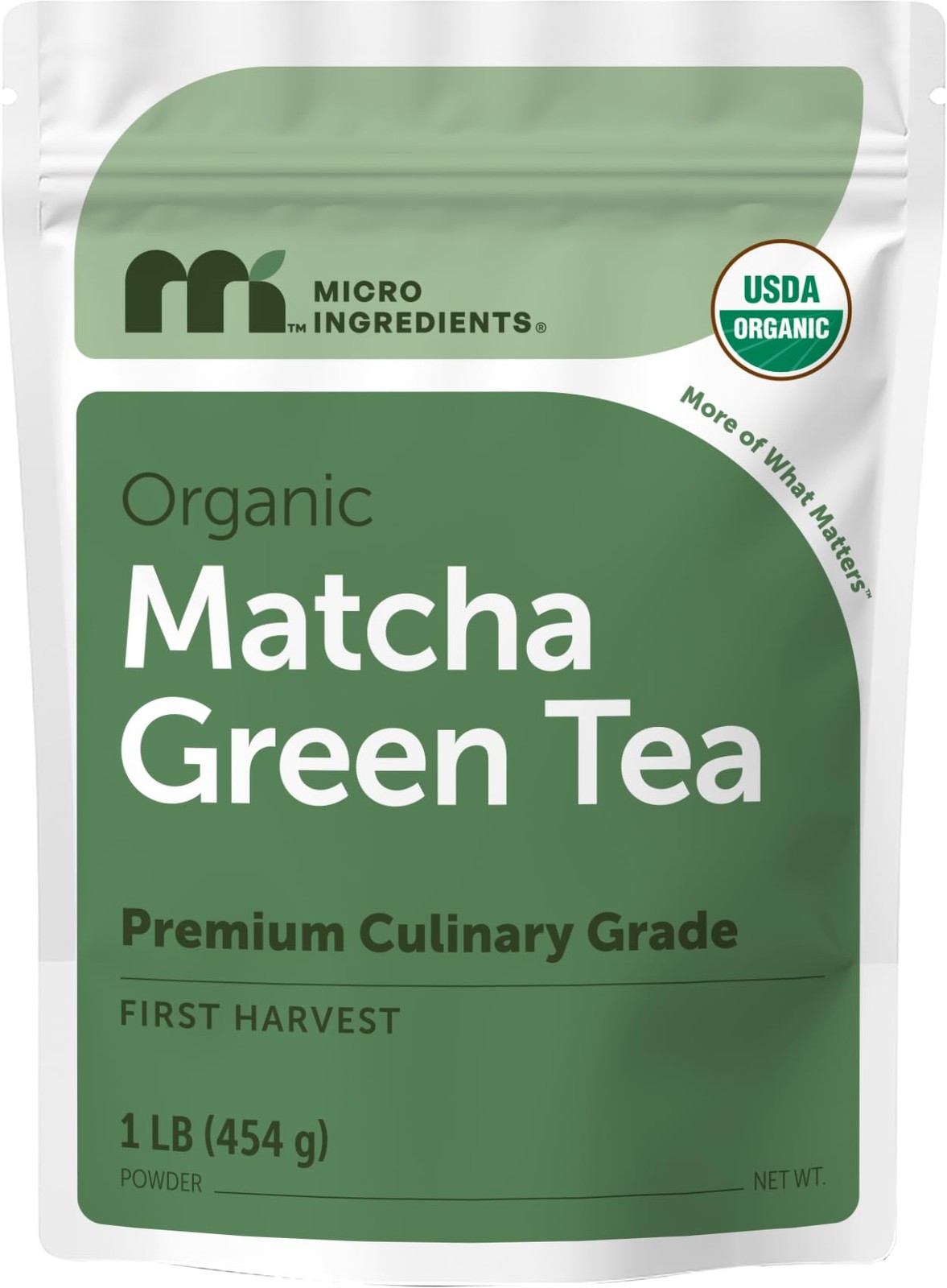 Micro Ingredients Organic Matcha Green Tea Powder, First Harvest, Culinary Gr…