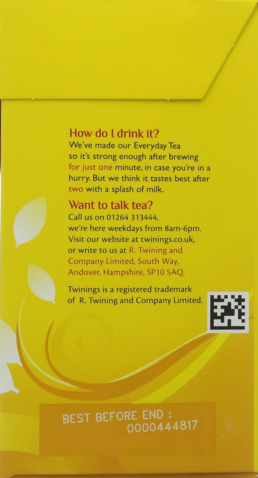 Twinings 100 Count Box of Vegetarian Tea Eco-Friendly Packaging Gifts