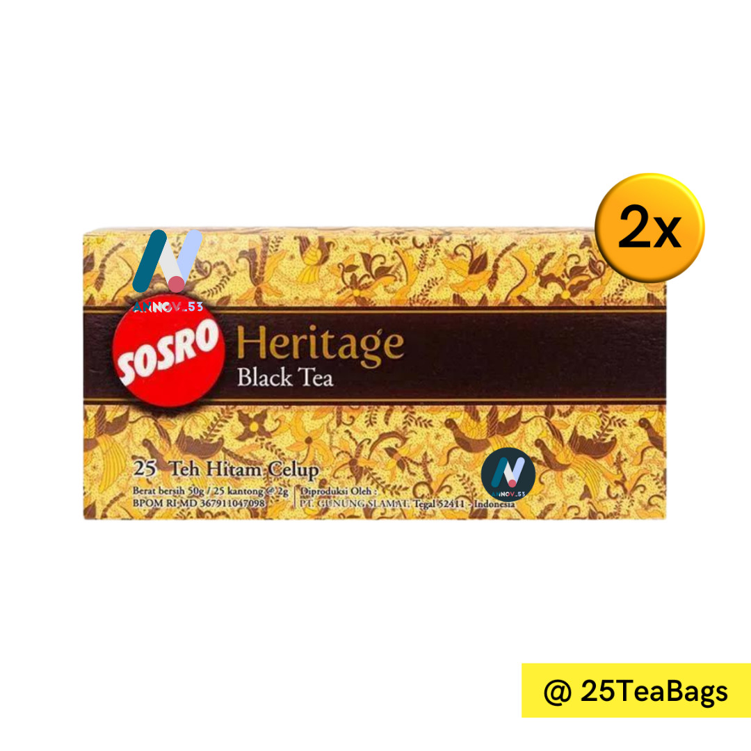 SOSRO HERITAGE Black Tea Dip Tea Stronger Fresh Fragrance Premium Indonesia 2PAX