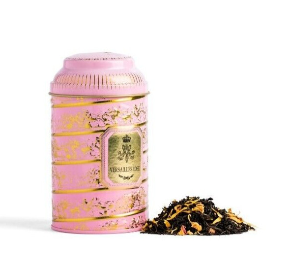 Nina’s Paris, Place Vendôme ‘Versailles Rose’ Black Tea in Embossed Pink Tin