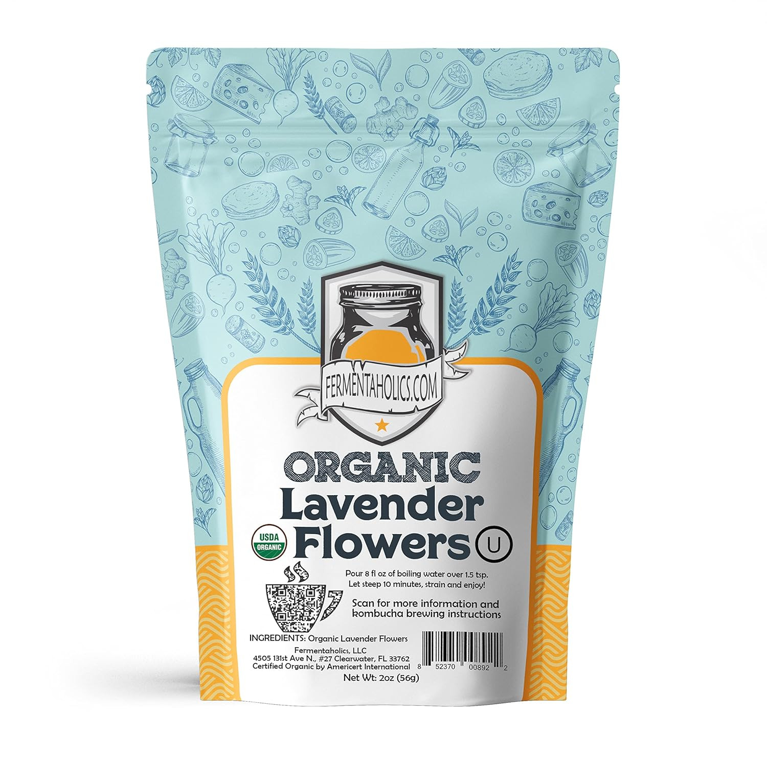 Fermentaholics Lavender Petals Tea – 2 Oz – USDA Certified Organic Loose Leaf –