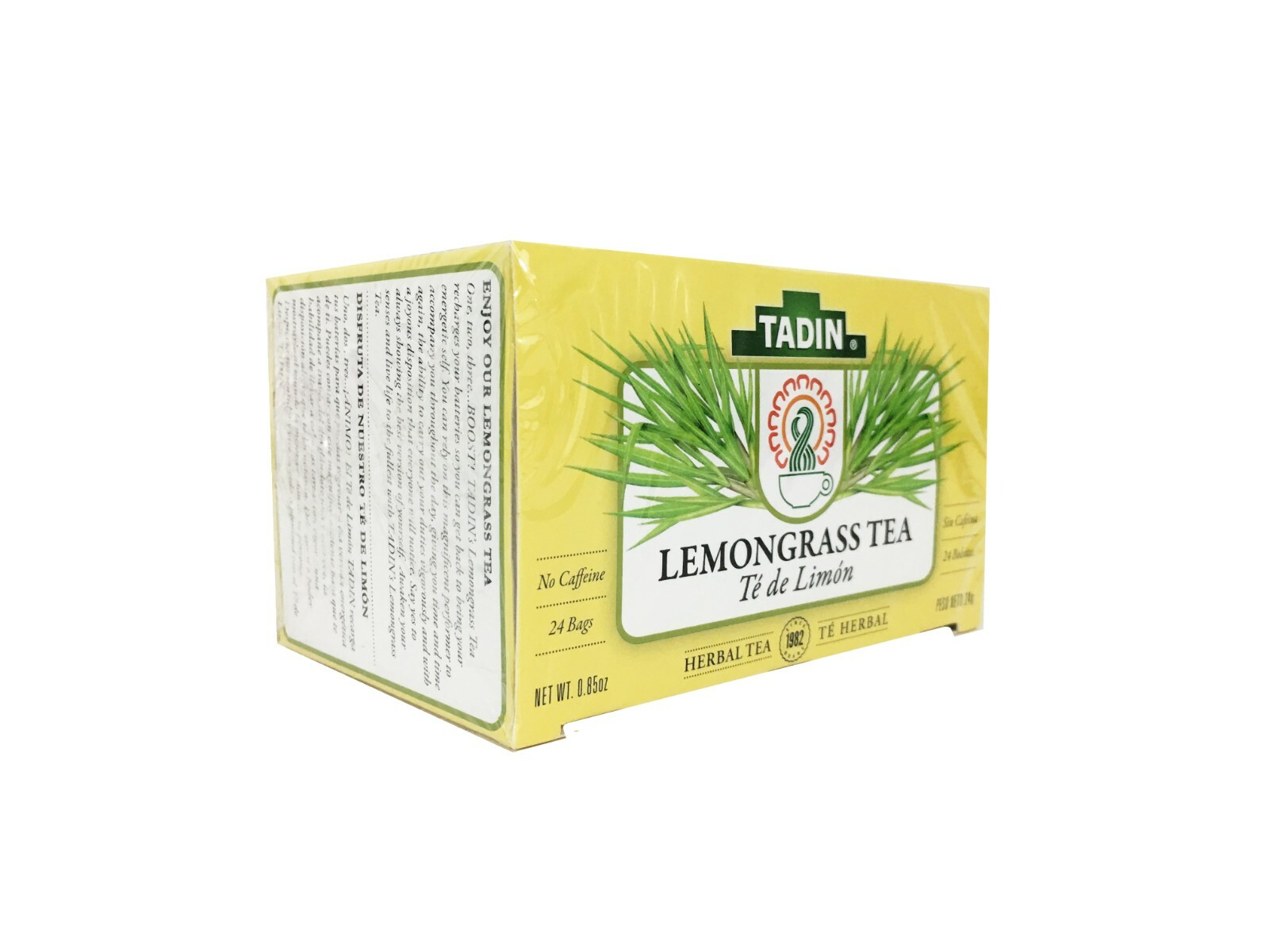 Tadin Lemongrass Tea – Té De Limon, Made in USA, 24 bags (6 BOXES) Exp 11/2025