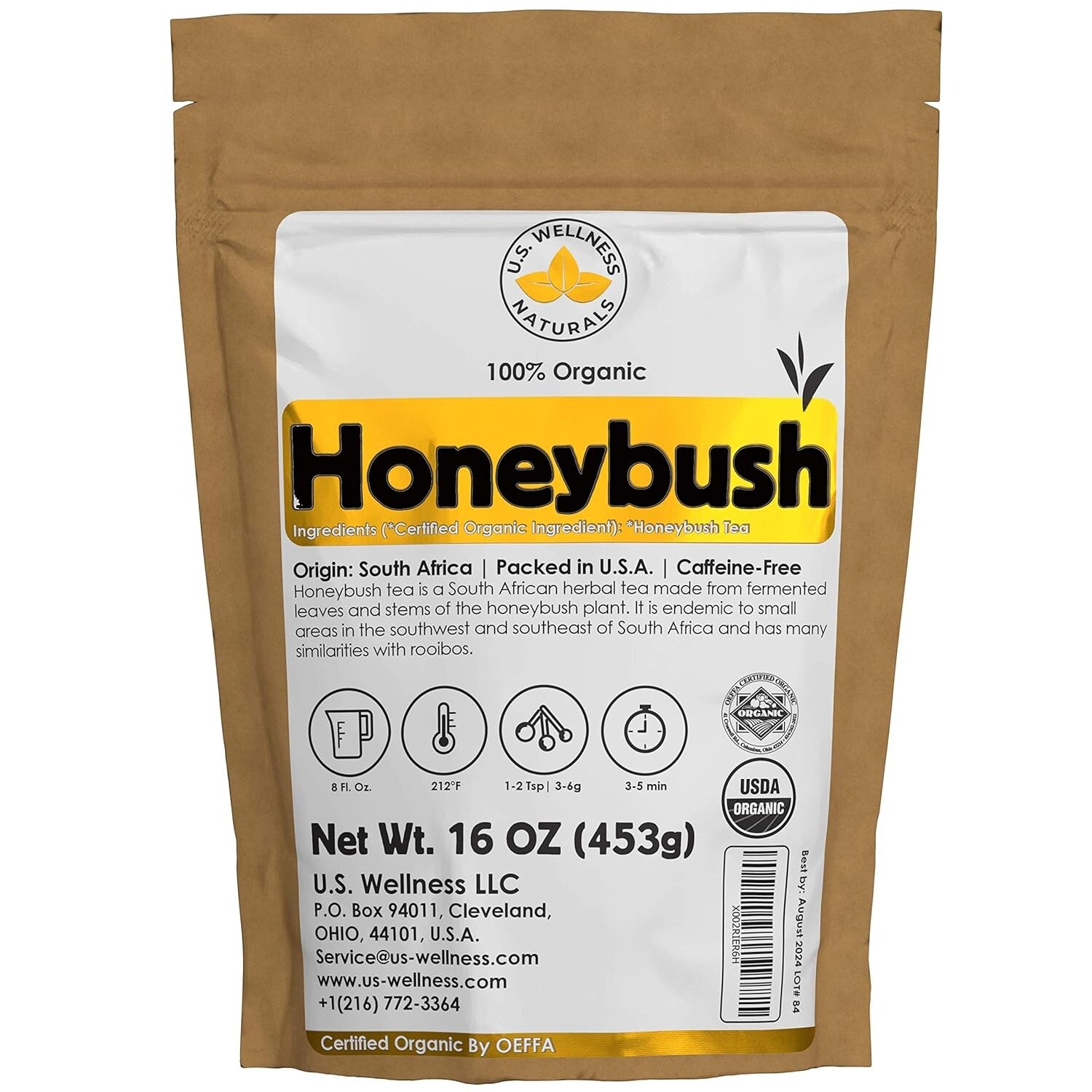 Sweet & Aromatic South African Honeybush Loose Leaf Tea 1LB – 200+ Cups