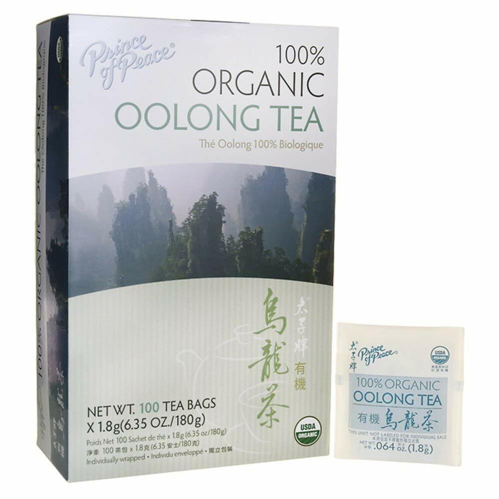 Prince of Peace 100% Organic Oolong Tea( 6.35 Oz /180g) – 100 Tea Bags x 1.8g