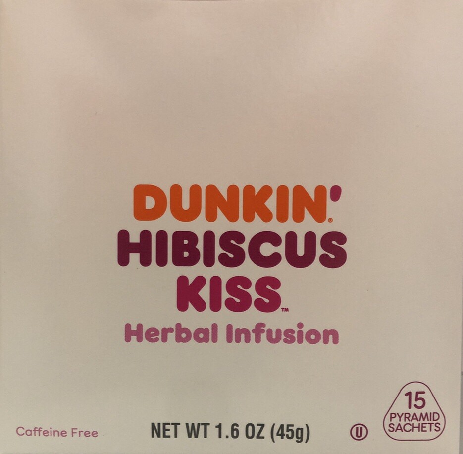 Dunkin Donuts Hibiscus Kiss Tea With 15 tea bags Herbal Infusion Natural Flavors
