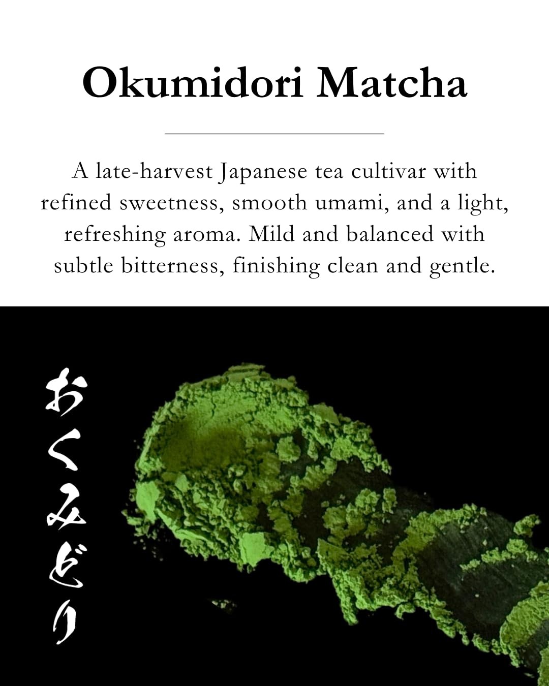 Okumidori Matcha Powder Ceremonial Grade (Organic) – 100% First Harvest Stone…