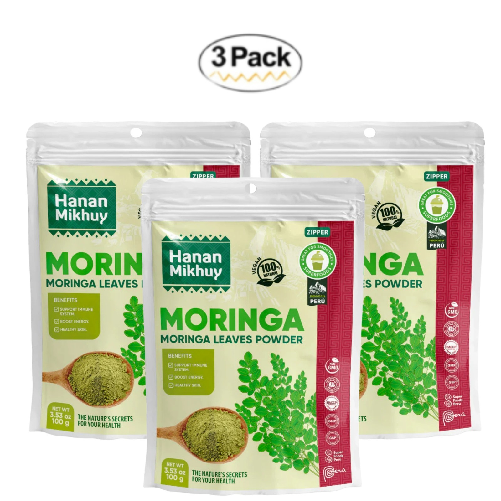 Moringa 100% Natural Moringa Leaf Powder – Healthy Skin & Overall Vitality -Peru