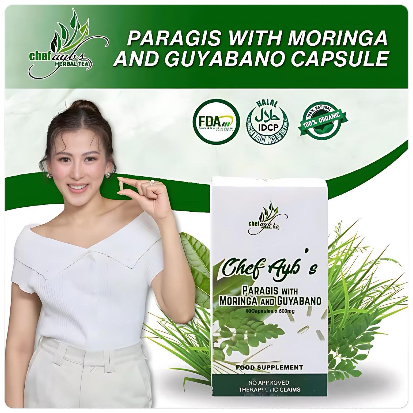 Chef Aybs Paragis With Moringa And Guyabano 60 Capsules