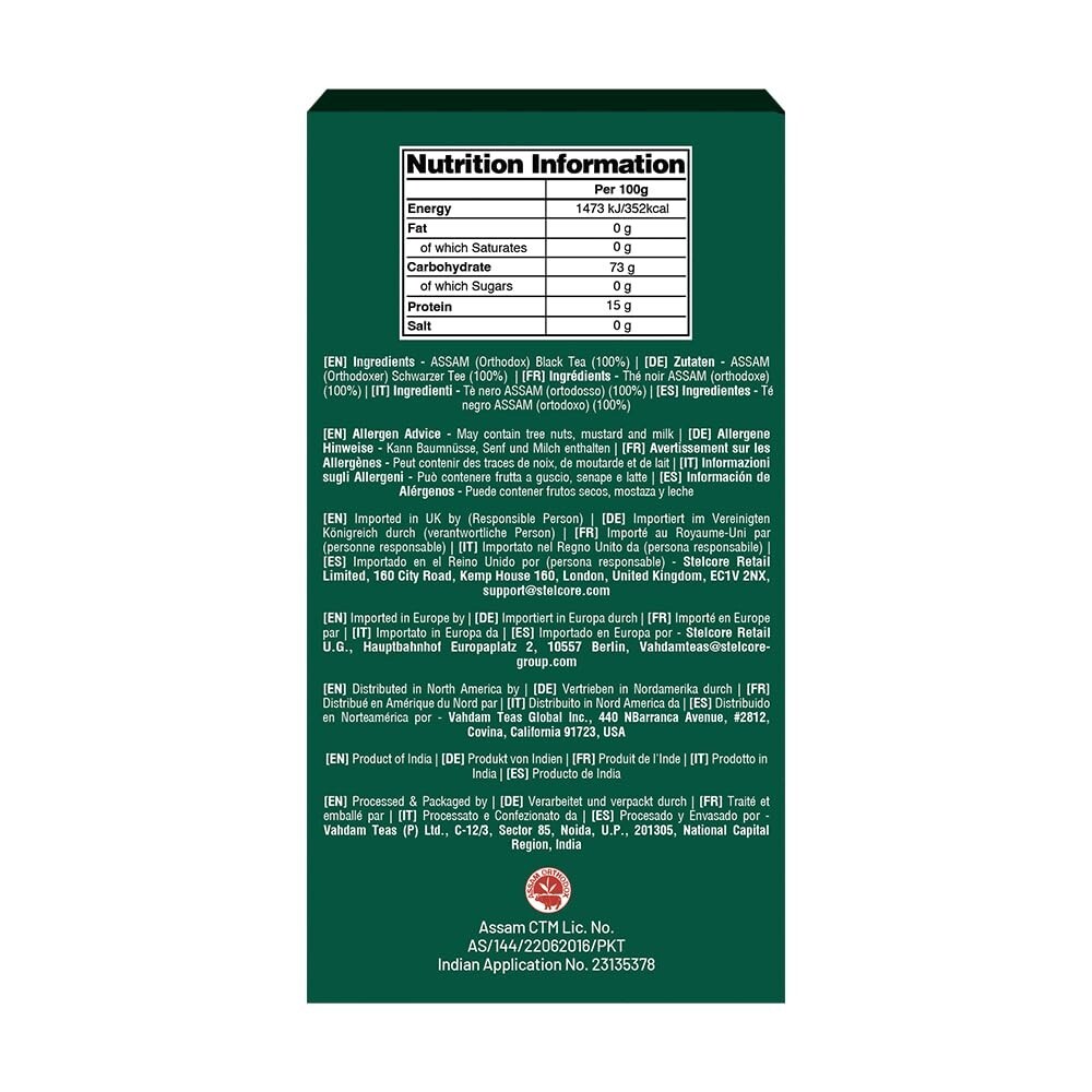 Strong and Malty Assam Black Tea 340g | Non-GMO, Gluten-Free, Over 170 Servings
