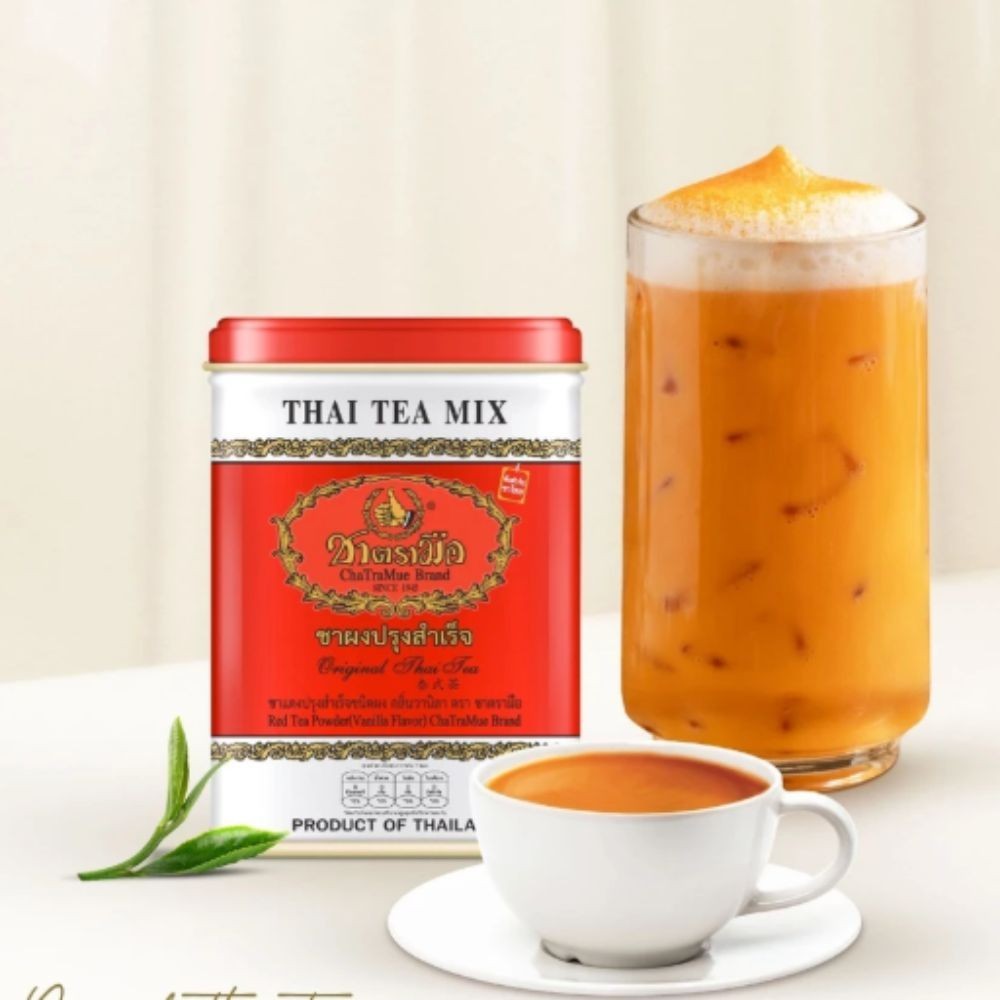 Chatramue Number One Brand Thai Tea Mix Number One Brand x2 Tin Cans(100 Sachets