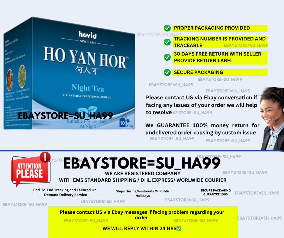 6 Boxes x Ho Yan Hor Night Herbal Tea Relief by Hovid Sleep Aid and Relaxation