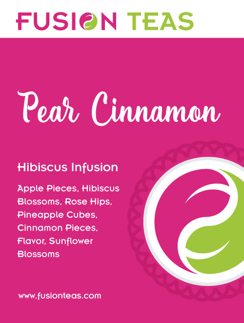 Pear Cinnamon Hibiscus Fruit Tea – Herbal Loose Leaf Tisane – Fusion Teas