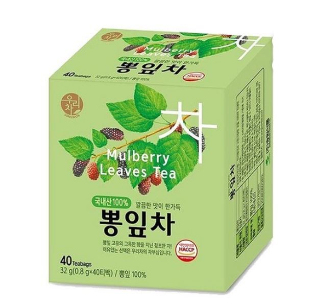 Wooricha Mulberry leaf tea 1g Tea Bags × 40 Pack (Total 40g)