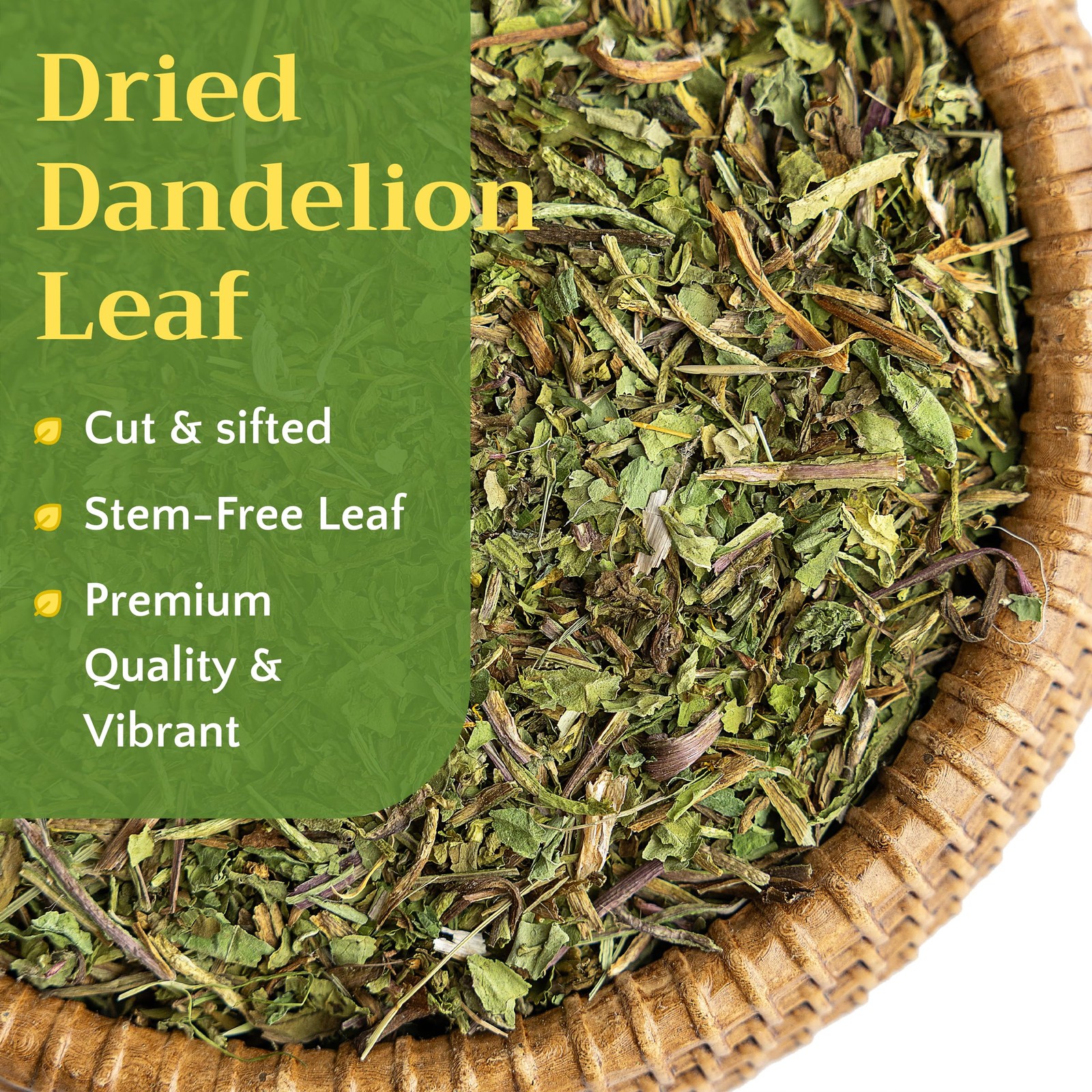 Natural Dandelion Leaf Herb Tea – Cut and Sifted Dried Leaves – Loose Herbal …