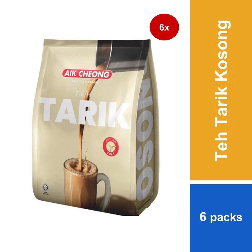 Aik Cheong 2 In 1 Teh Tarik Kosong No Sugar Added (25gm x 12) x 6 packs