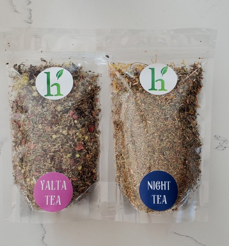 Lot of 2 Calming teas by Herbaliteas: Yalta & Night (2 oz each)