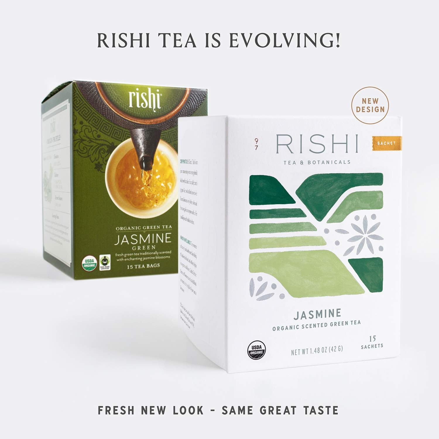 Jasmine Green Tea, Organic Herbal Tea Bags, 2Pack Contains Caffeine, USDA Ce…