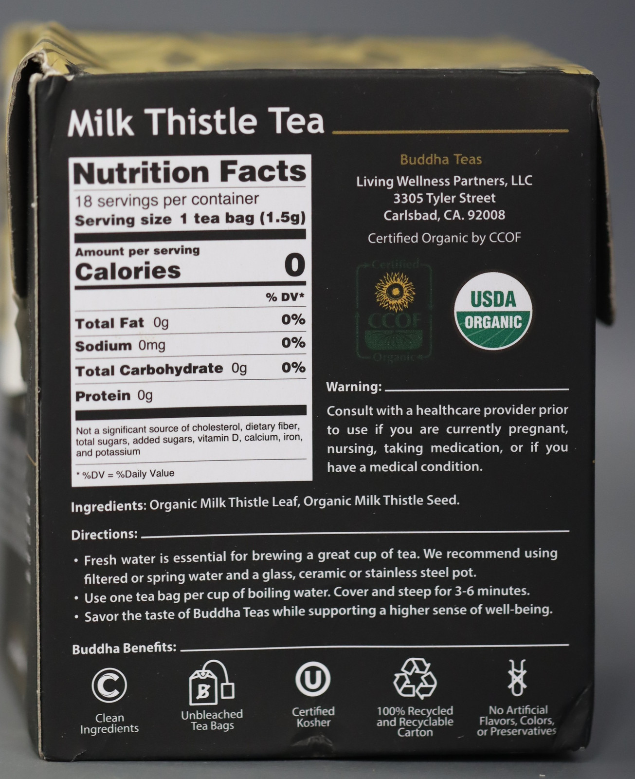 Buddha Teas – Organic Herbal Tonic to Detox and Restore -Tea- 18 Tea Bags – 27g