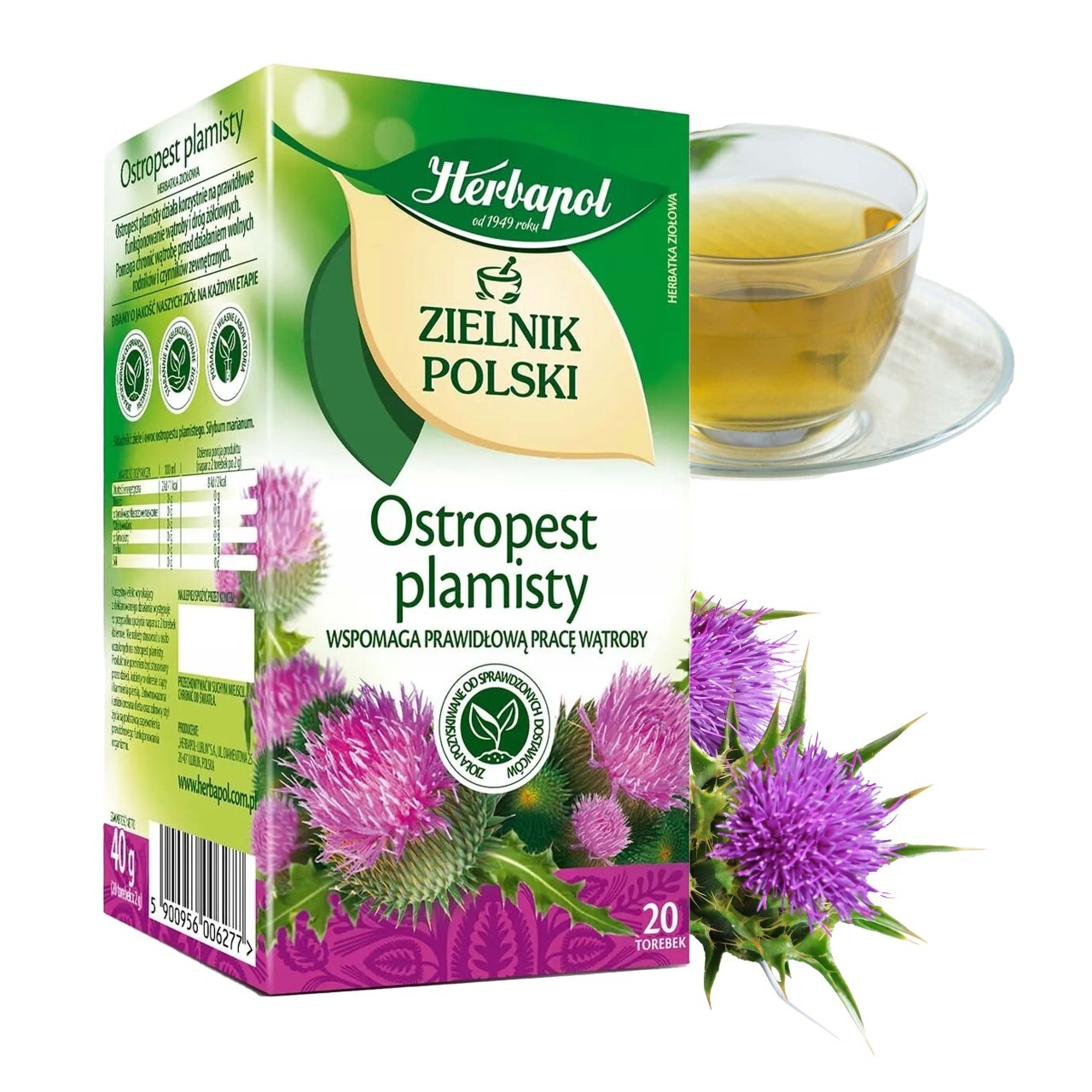 3 X HERBAPOL Polish Herbarium – Milk Thistle 3 x 20 bags – 60 bags