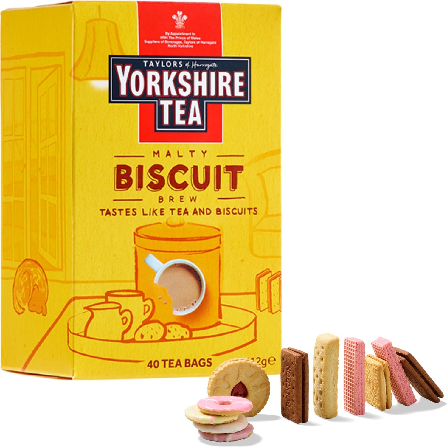Taylors of Harrogate Biscuit Brew Yorkshire 40 Tea Bags 112 g Packaging may vary