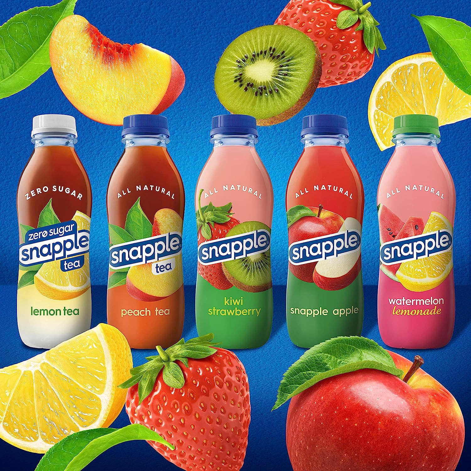 Snapple Zero Sugar Half ‘N Half Tea, 16 Fl Oz, 12-Pack Recycled Bottles