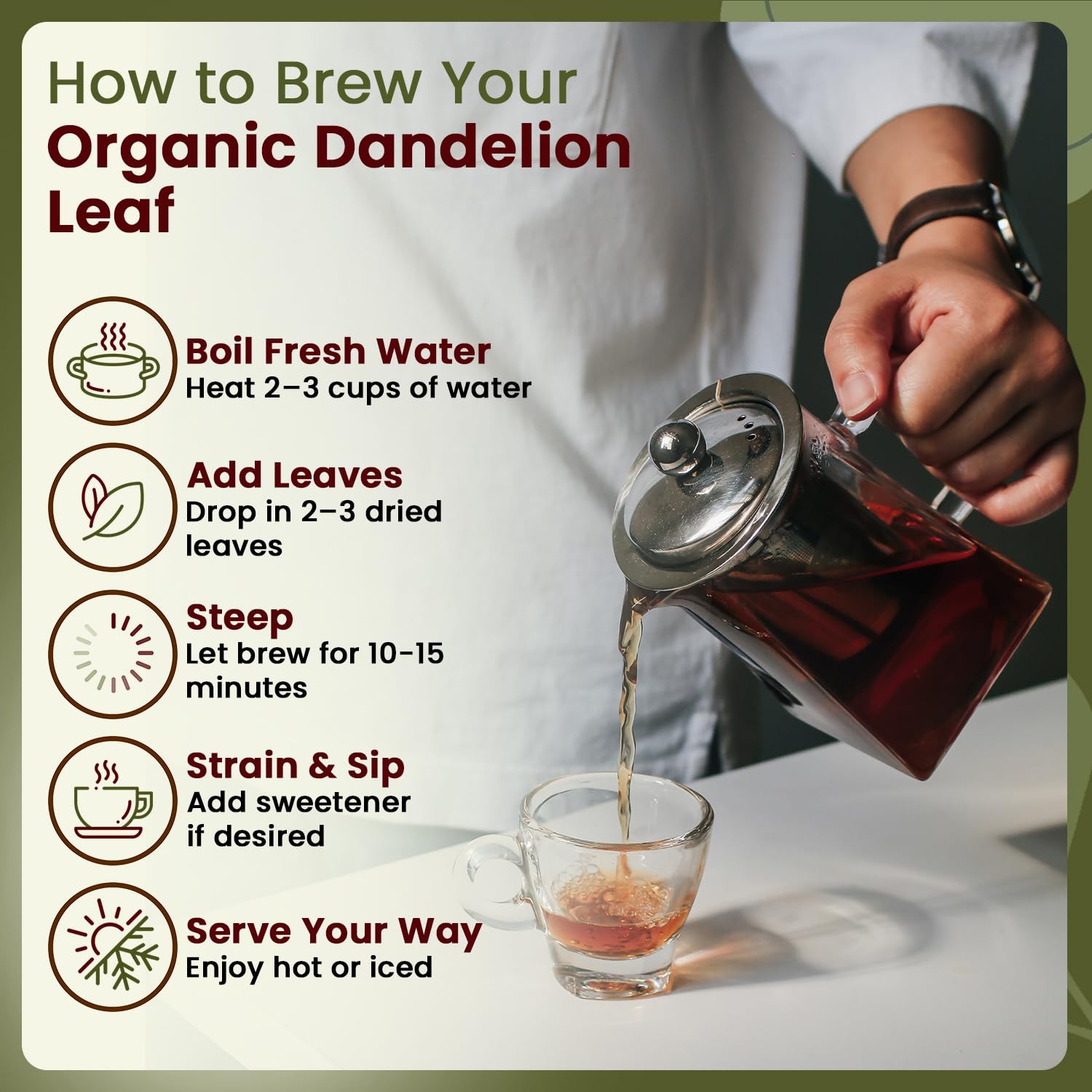 Dandelion Leaf (Taraxacum Officinale) Cut & Sifted – Herbal Tea | European Wi…