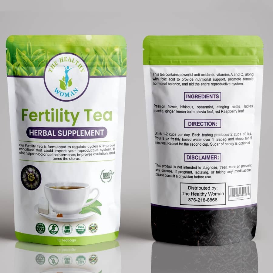 Jamaican The Healthy Woman Fertility Herbal Supplement Tea 10-Teabags