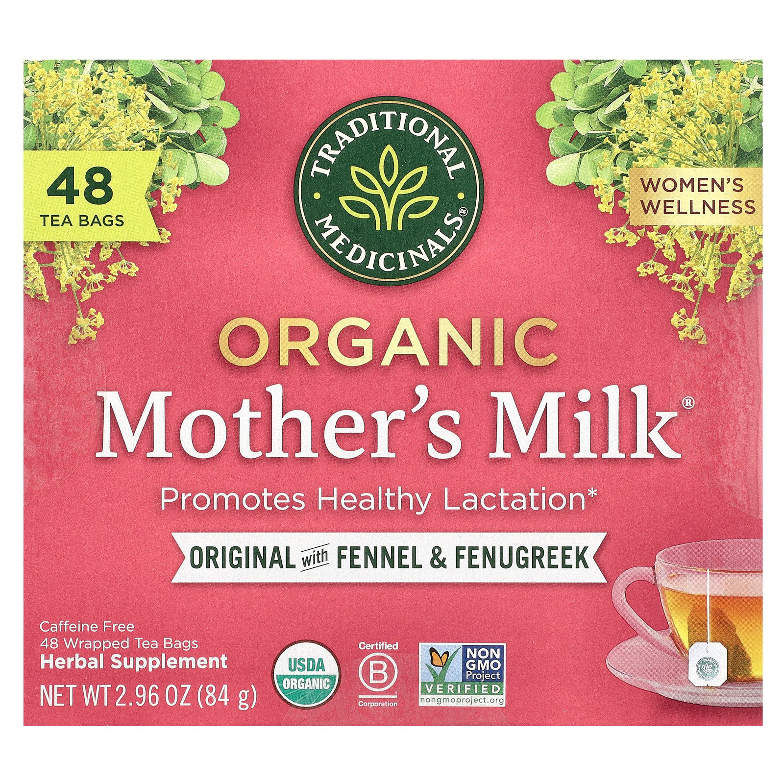 Organic Mother’s Milk®, Original with Fennel & Fenugreek, Caffeine Free, 48