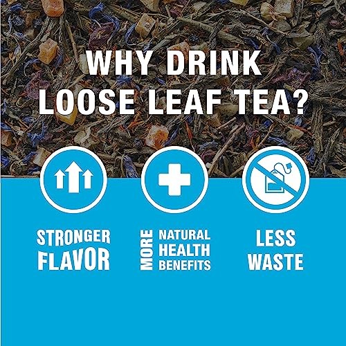 Green Tea Sampler 7 Pack Loose Leaf Gift Set 10 Cups Fruity Variety Flavors