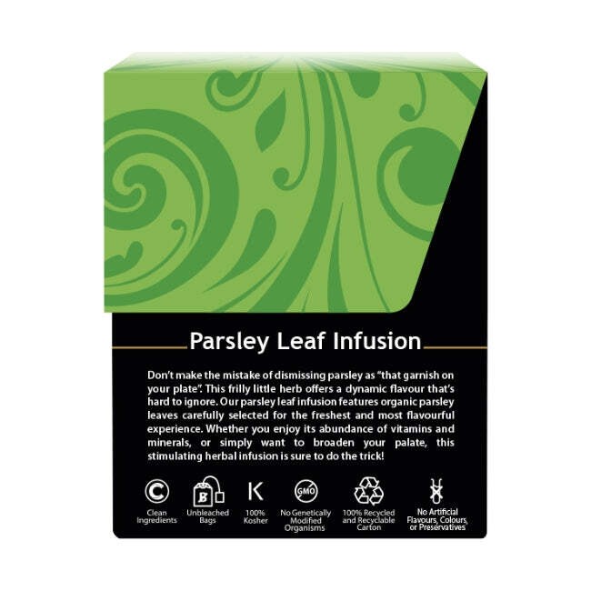 Buddha Tea Organic Parsley Leaf Tea Bag Infusion 18 Tea Bags Case Of 6