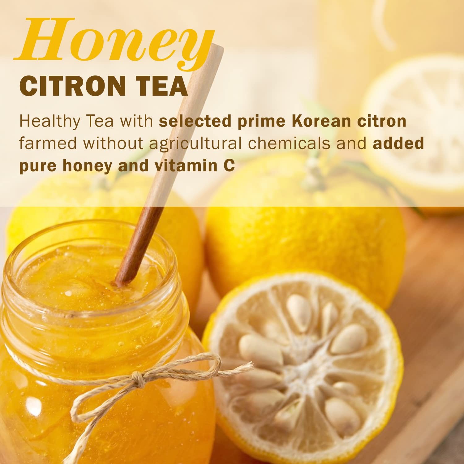 KPANTRY Honey Citron Tea 2-Pack – Korean Yuzu, Chemical-Free, Hot & Cold