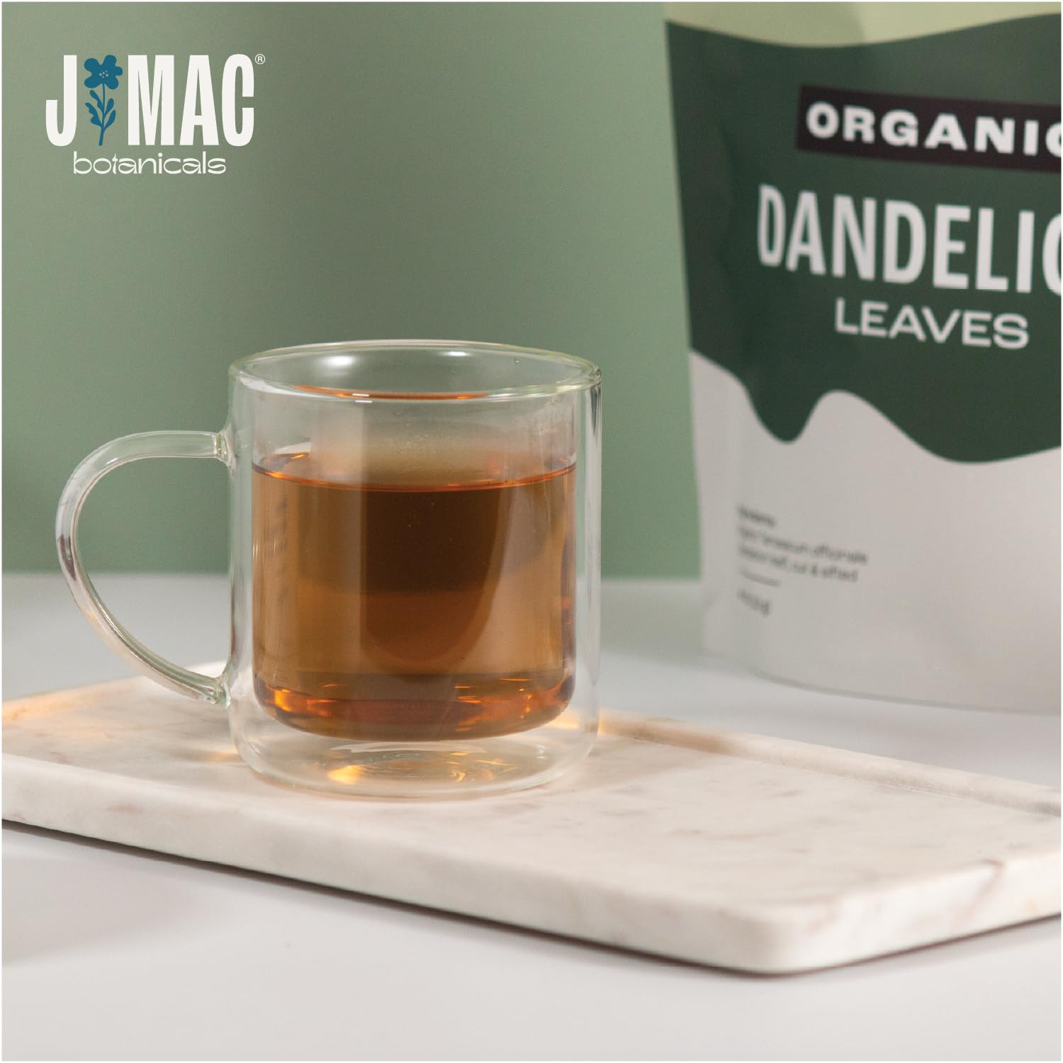 J Mac Botanicals, Organic Dandelion Leaves (4 Oz Bag) USDA Certified Organic Dan