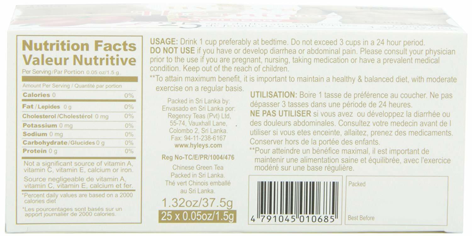 Hyleys Tea Slim Tea, Goji Berry, 1.32 Ounce 25 Tea Bags