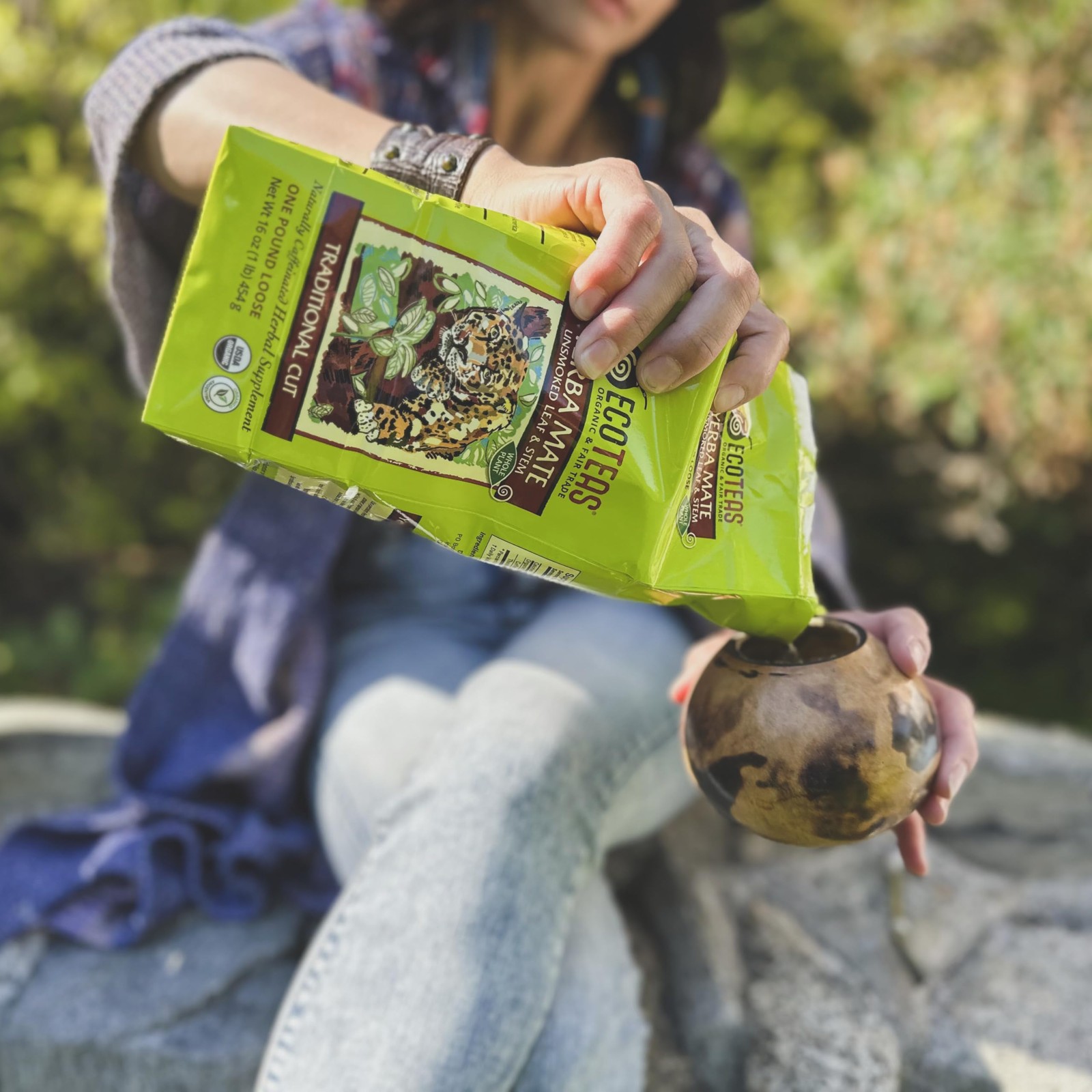 ECOTEAS Organic Yerba Mate Loose Leaf Tea – Unsmoked (Air 1 Pound (Pack of 1)