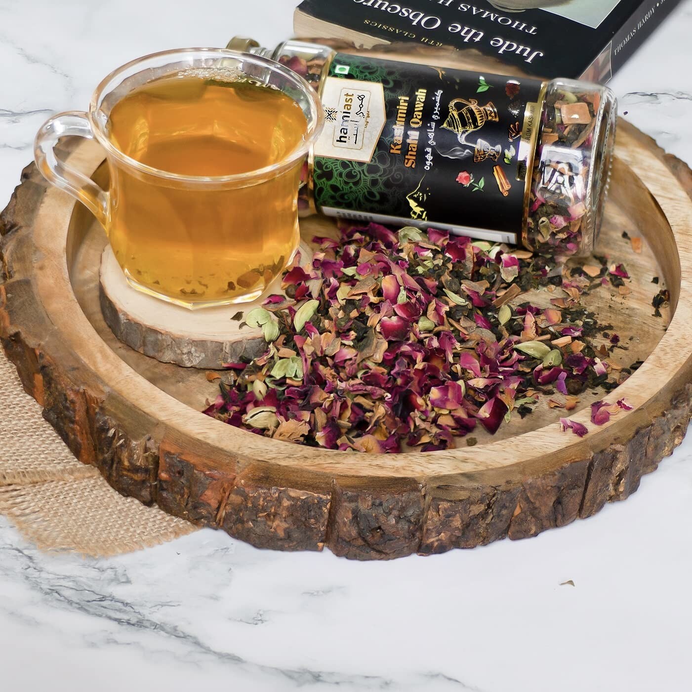 Kashmiri Shahi Qawah (Kahwa) Green Tea With Saffron | 100 Grams Serves 50 Cups