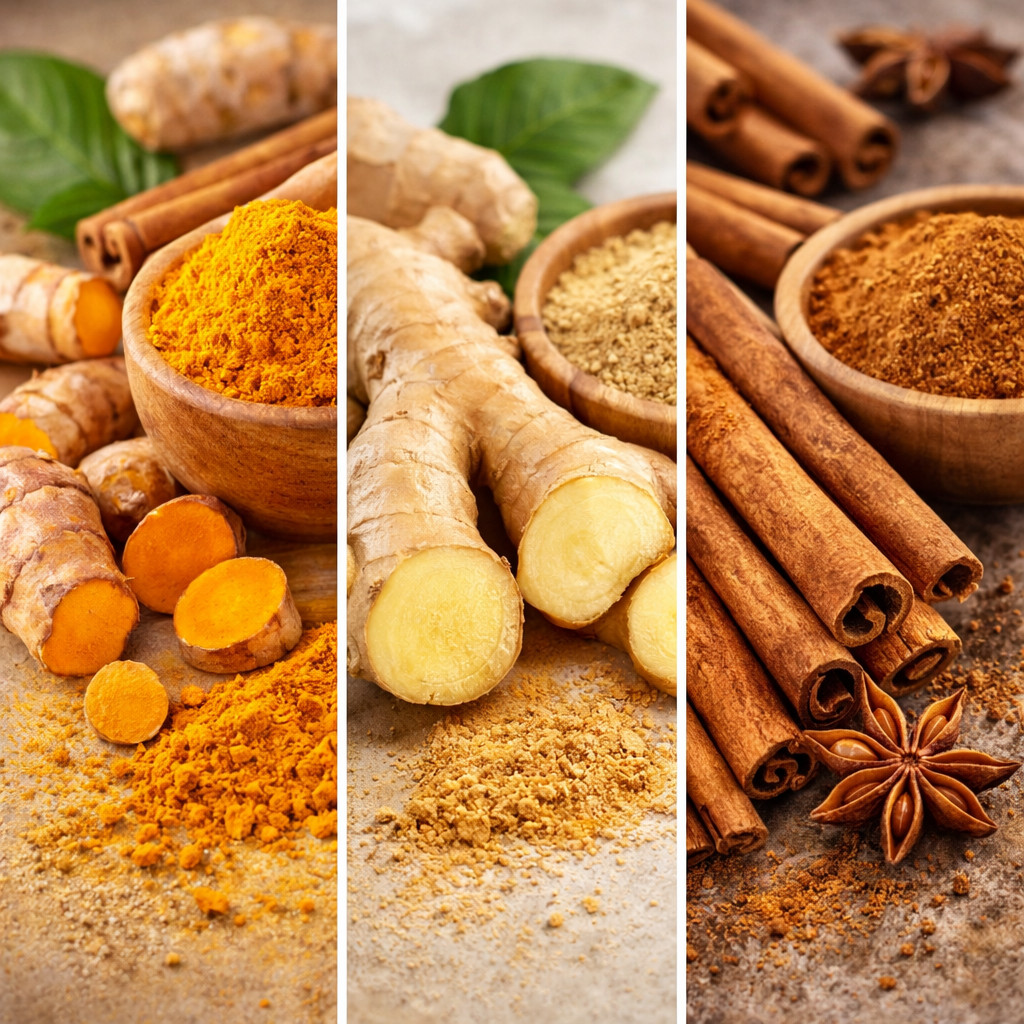 120 Premium Turmeric Ginger Cinnamon Tea Bags, 100% Natural &No Additive Support