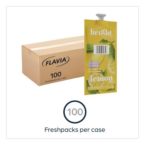 Flavia The Bright Tea Co. Lemon Herbal Tea Freshpack, 100/Carton