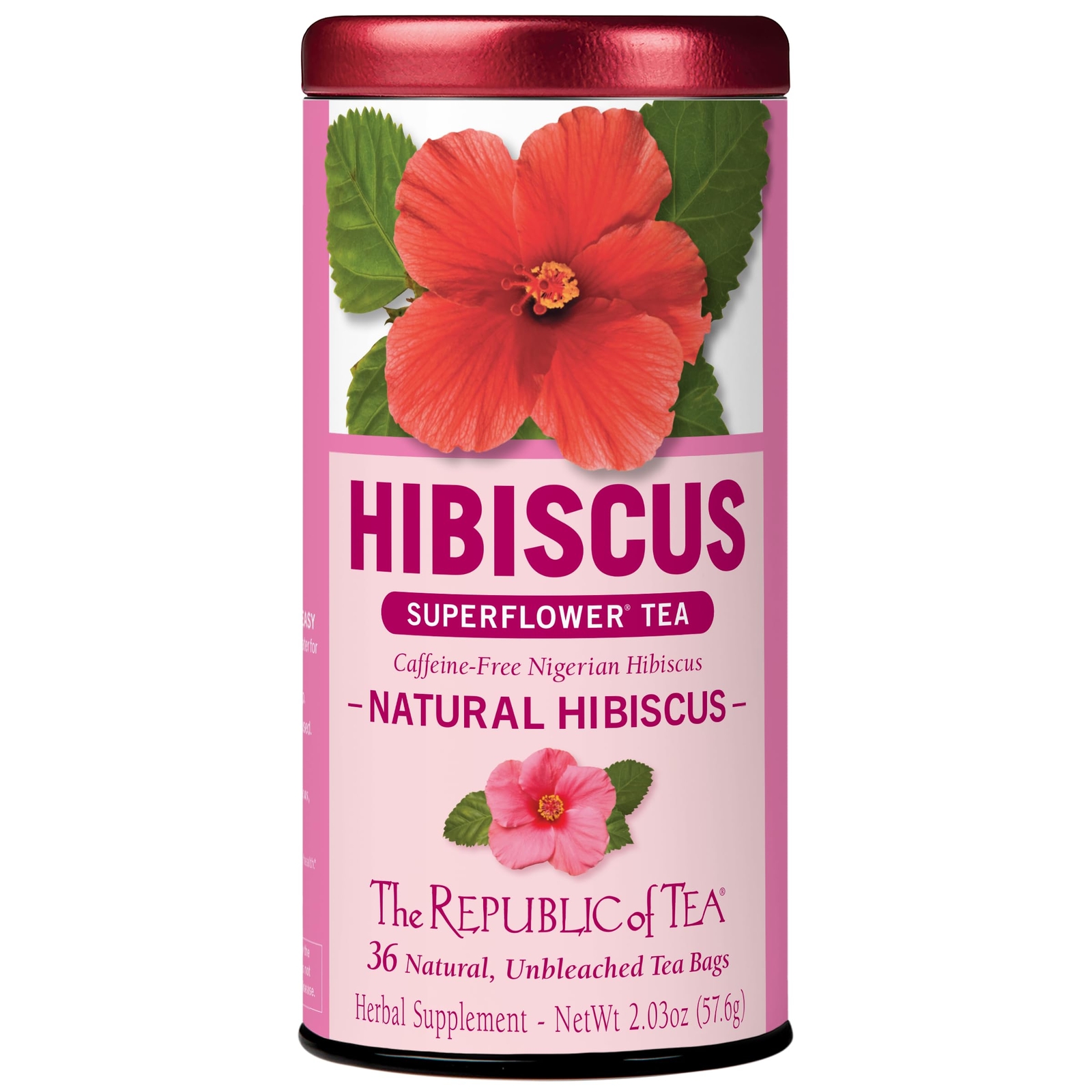 Hibiscus Tea Herbal Blend 36 Count Refreshing Tropical Infusion Gluten Free