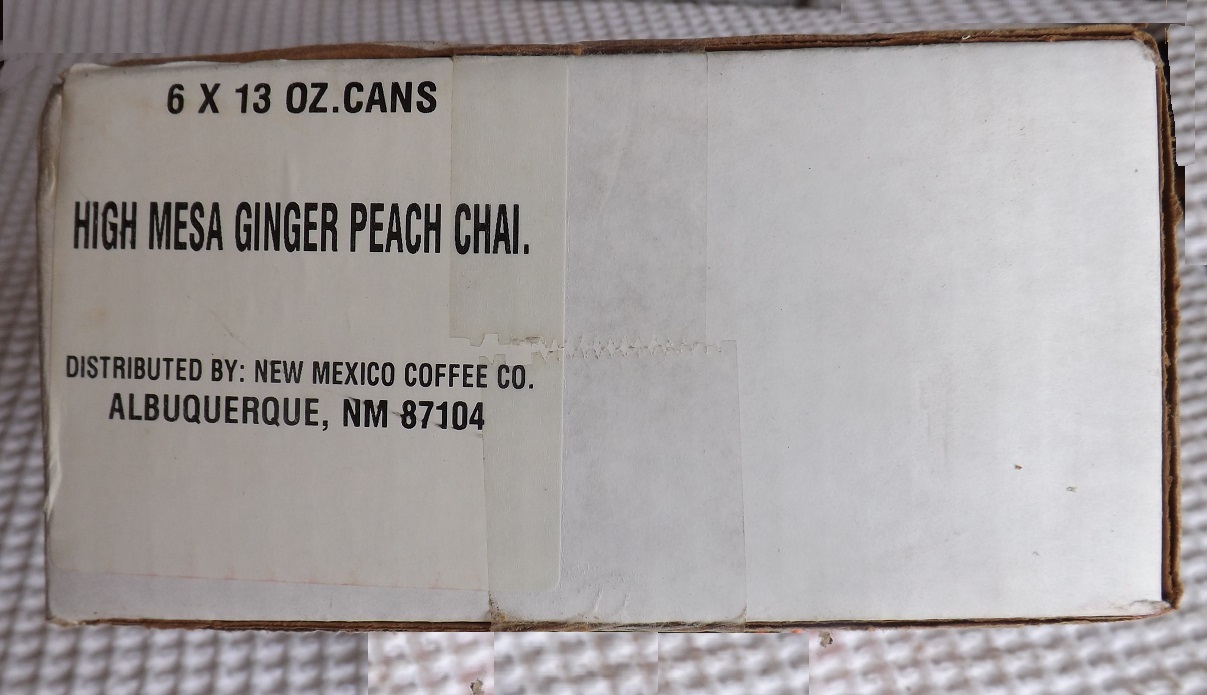 CASE of 6 High Mesa Ginger Peach Chai Spiced Instant Tea Mix – six 13oz cans